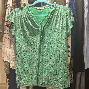 Floral Green Women's Top